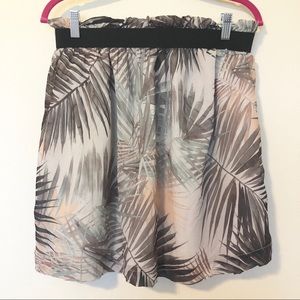 H&M Palm Print Paperbag Skirt